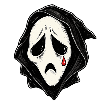 Sad ghost mask